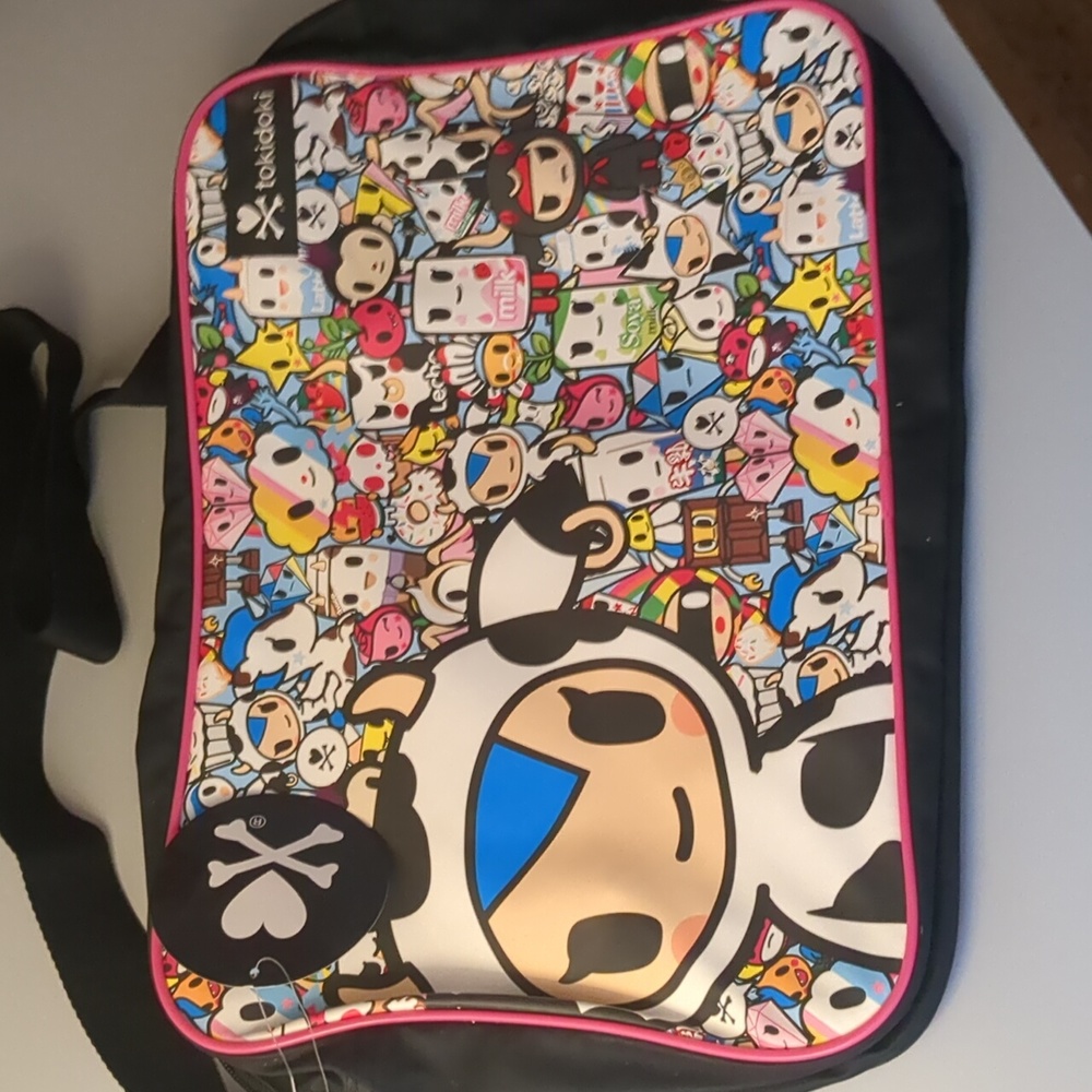 Tokidoki Messenger Bag Cross Body Purse Briefcase X Body Kawaii Black Pink Blue